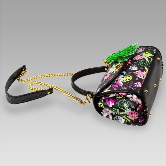 Marino Orlandi Designer Italian Monogram Murakami Leather Top Handle Purse Bag - Picture 5 of 8